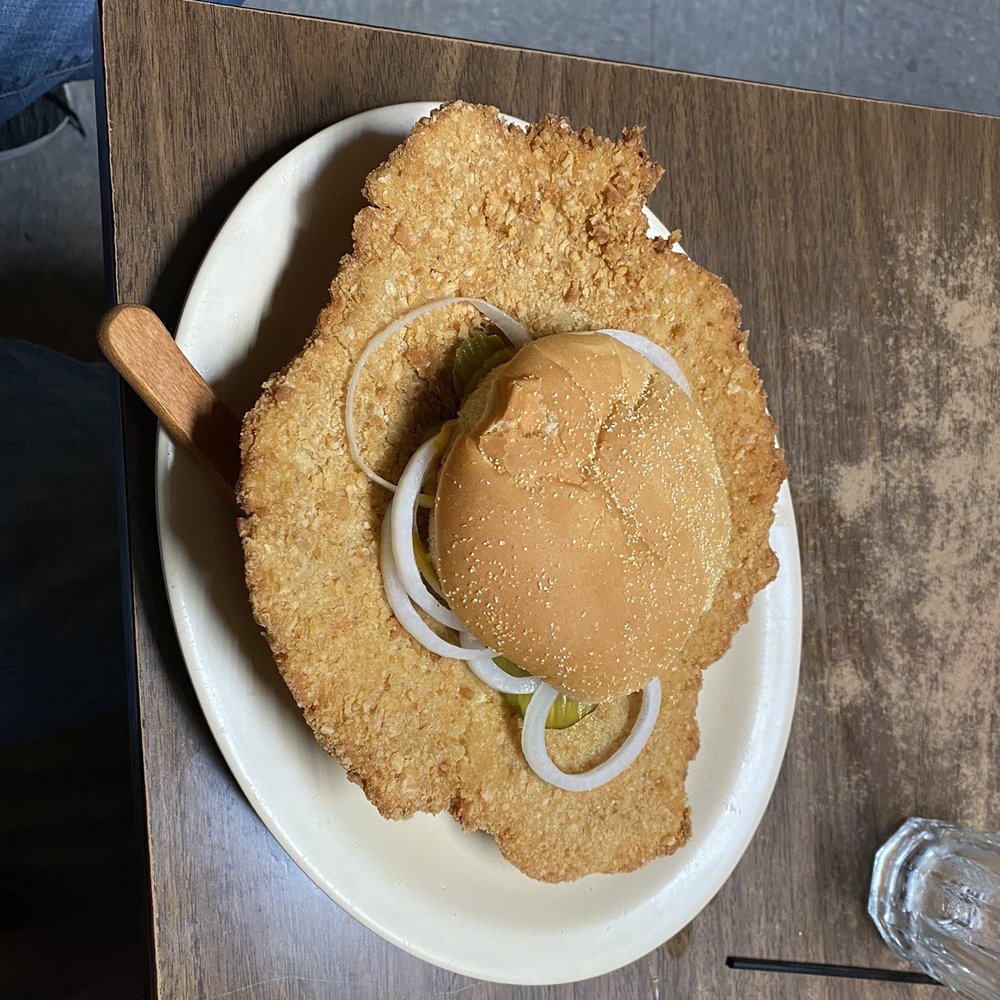 Fat Annie's Augusta Tavern - Pork tenderloin sandwich - American Near Me - Wever, Iowa Fat Annie's Augusta Tavern - Pork tenderloin sandwich - American Near Me - Wever, Iowa