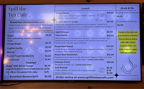 Menu photo 2 Spill The Tea Cafe + Infusion Yoga Minoa, NY