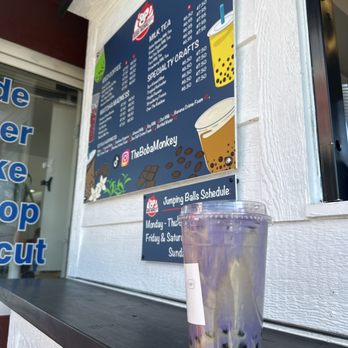 Boba Monkey - Taro Milk Tea with boba - Bubble Tea Near Me - San Diego, California