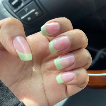 Happiness Nails - French tip gel manicure - Nail Salons Near Me - Pomona, California