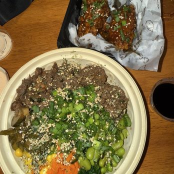 Bibimbox Korean Kitchen & Wings - Soy garlic wings, Build Your Own Bowl with beef bulgogi - Korean Near Me - Jacksonville, Florida