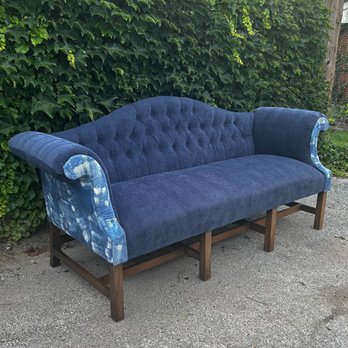 A Red Bird - A Reupholstered Sofa - Furniture Reupholstery Near Me