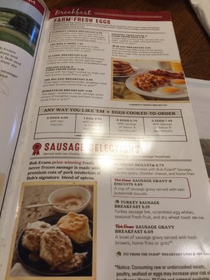 Menu photo 4 Bob Evans Myrtle Beach, SC