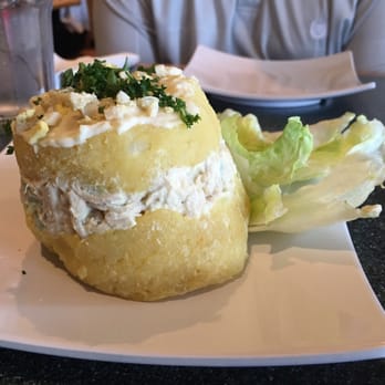 Lima Criolla Peruvian Restaurant - The chicken salad & potato appetizer - Latin American Near Me - Austin, Texas