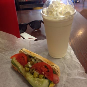 Devil Dawgs -  South State - The beauty and happiness that is a Chicago Dawg and a fresh banana shake - Hot Dogs Near Me - Chicago, Illinois