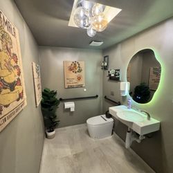 Carew's Coffeehouse - The bathroom with a heated toilet seat
