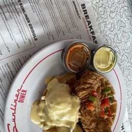 Chicken and Waffle Benedict Chicken and Waffle Benedict