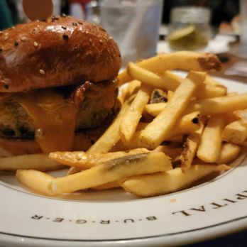 The Capital Burger - Bacon Cheeseburger (Candied smoked bacon, Vermont cheddar, tomato jam) - Burgers Near Me - Washington, DC, District of Columbia The Capital Burger - Bacon Cheeseburger (Candied smoked bacon, Vermont cheddar, tomato jam) - Burgers Near Me - Washington, DC, District of Columbia