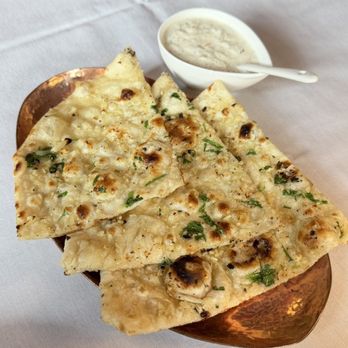 Saffron Patch - Garlic naan and raita - Indian Near Me - Lyndhurst, Ohio Saffron Patch - Garlic naan and raita - Indian Near Me - Lyndhurst, Ohio