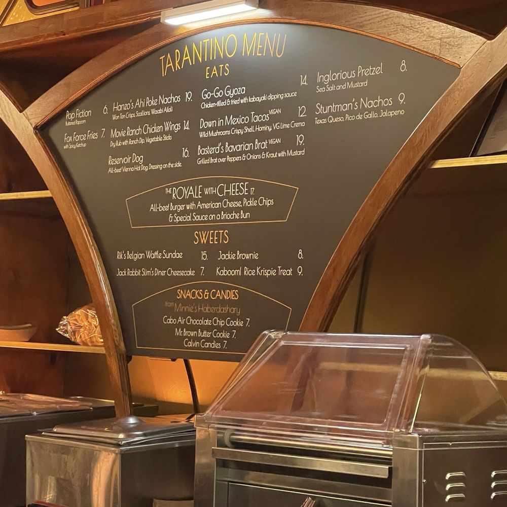 CineVita - That's a great themed snack or meal food options at Tarantino live! Vegan options also! - Performing Arts Near Me - Inglewood, California CineVita - That's a great themed snack or meal food options at Tarantino live! Vegan options also! - Performing Arts Near Me - Inglewood, California
