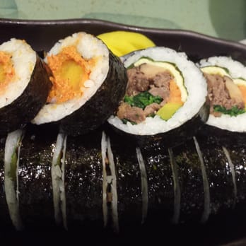 Kimganae - Spicy tuna and sesame beef kimbap - Korean Near Me - Flushing, New York