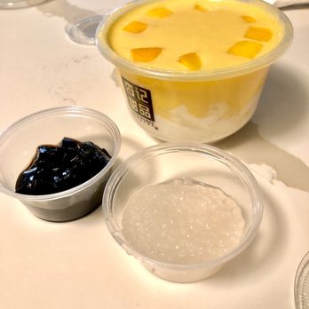 Sweethoney Dessert - M6 Mango coco tofu pudding (side of grass jelly & sago). To go. Really yummy, not too sweet. Would reorder! 4/5 - Desserts Near Me - Alhambra, California Sweethoney Dessert - M6 Mango coco tofu pudding (side of grass jelly & sago). To go. Really yummy, not too sweet. Would reorder! 4/5 - Desserts Near Me - Alhambra, California