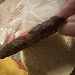 Wendy's - Meat charred and hard! Trashed
