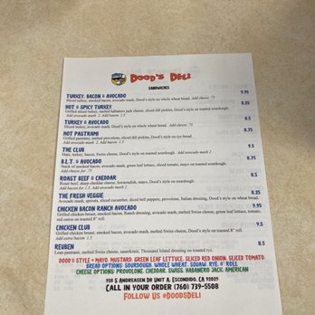 Tina's Too! - Menu - Delis Near Me - Escondido, California