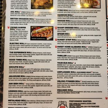 Rock N Roll Sushi - Menu - Sushi Bars Near Me - Foley, Alabama Rock N Roll Sushi - Menu - Sushi Bars Near Me - Foley, Alabama