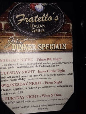 Menu photo 3 Fratello's Italian Grille Laconia, NH Menu photo 3 Fratello's Italian Grille Laconia, NH