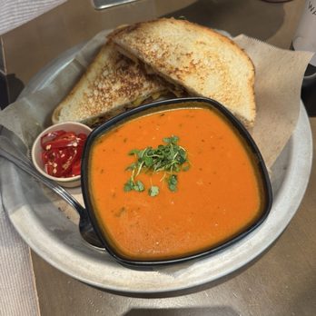 Farmerbrown - Grilled cheese with tomato soup. - Southern Near Me - San Francisco, California Farmerbrown - Grilled cheese with tomato soup. - Southern Near Me - San Francisco, California