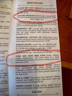 Menu photo 3 Barrington's Irish Bar and Grill Oak Harbor, WA Menu photo 3 Barrington's Irish Bar and Grill Oak Harbor, WA