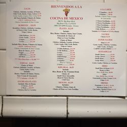 Updated menu