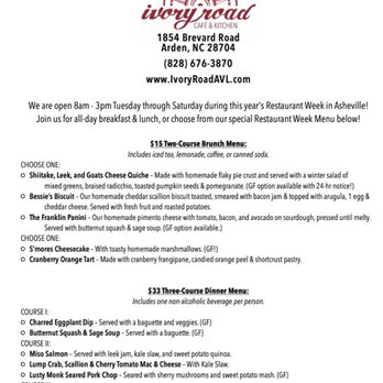 Ivory Road - Restaurant week 2023 - Venues & Event Spaces Near Me - Arden, North Carolina