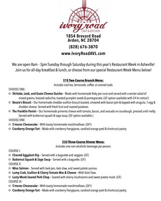 Menu photo 1 Ivory Road Arden, NC