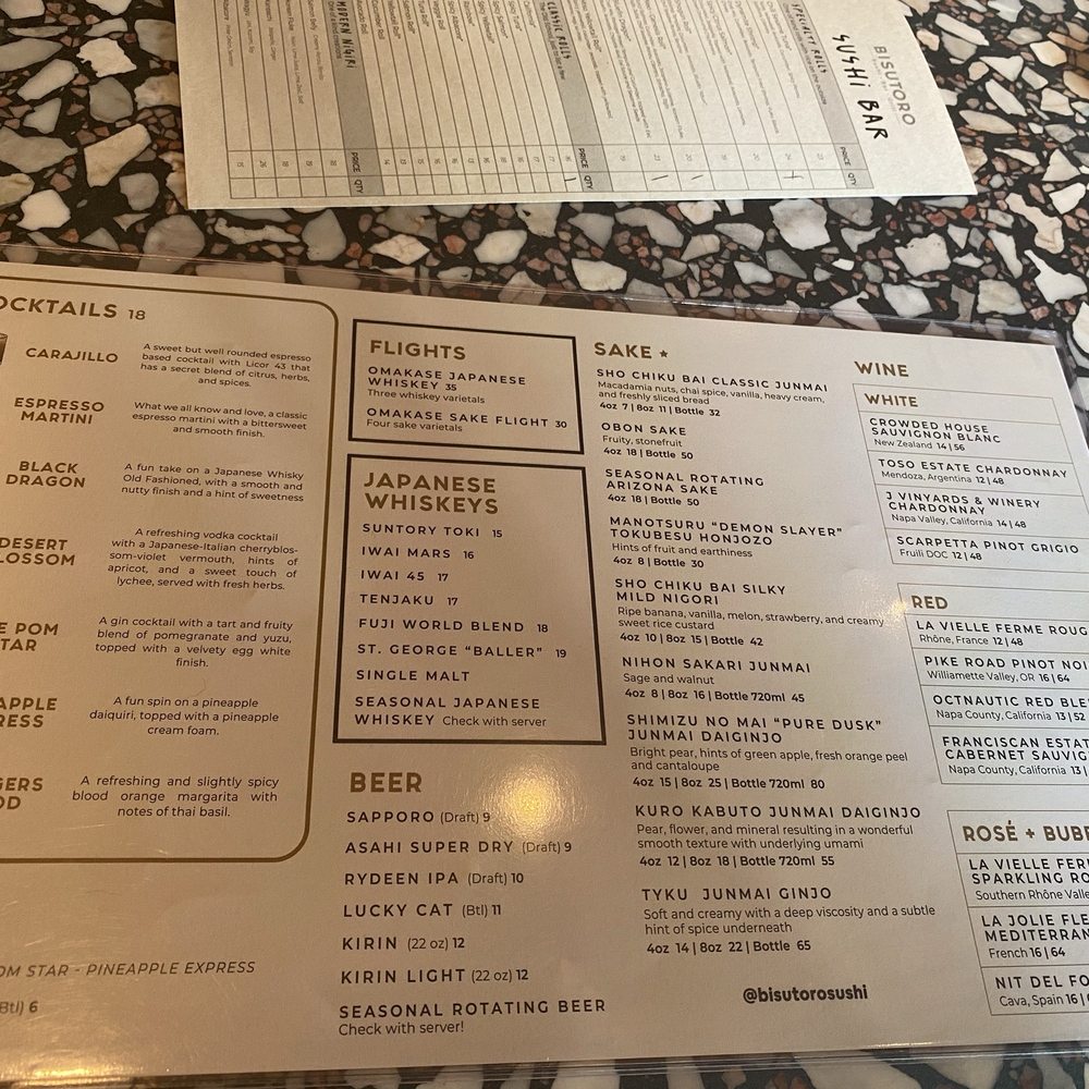 Bisutoro - Beverage menu - Ramen Near Me - Phoenix, Arizona Bisutoro - Beverage menu - Ramen Near Me - Phoenix, Arizona