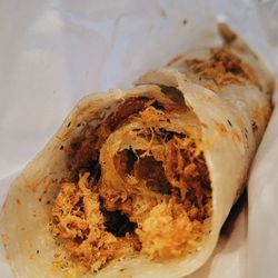 Sunny Taiwanese Breakfast - Bread stick and pork floss egg crepe roll