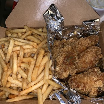 Crunchicken - Fries and honey garlic wing combo - Korean Near Me - Cypress, California