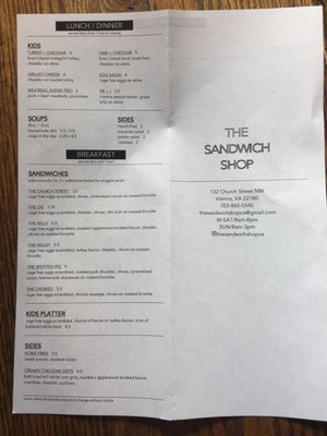 Menu photo 8 The Sandwich Shop Vienna, VA Menu photo 8 The Sandwich Shop Vienna, VA