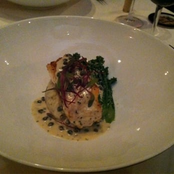 Dewz Restaurant - Halibut with lemon caper sauce - New American Near Me - Modesto, California