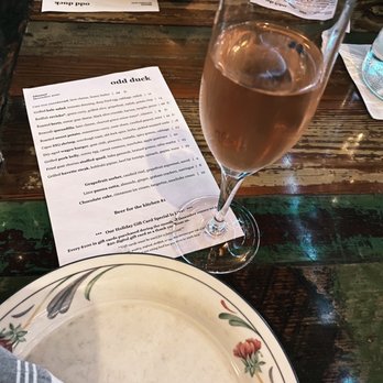 Odd Duck - Menu and Sparkling Rose - American Near Me - Austin, Texas