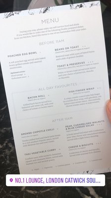 Menu photo 1 No.1 Gatwick Lounge Horley, WSX Menu photo 1 No.1 Gatwick Lounge Horley, WSX