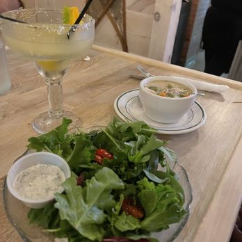 North & Southeats - Salad and chicken pot pie soup - New American Near Me - Brownville, Maine