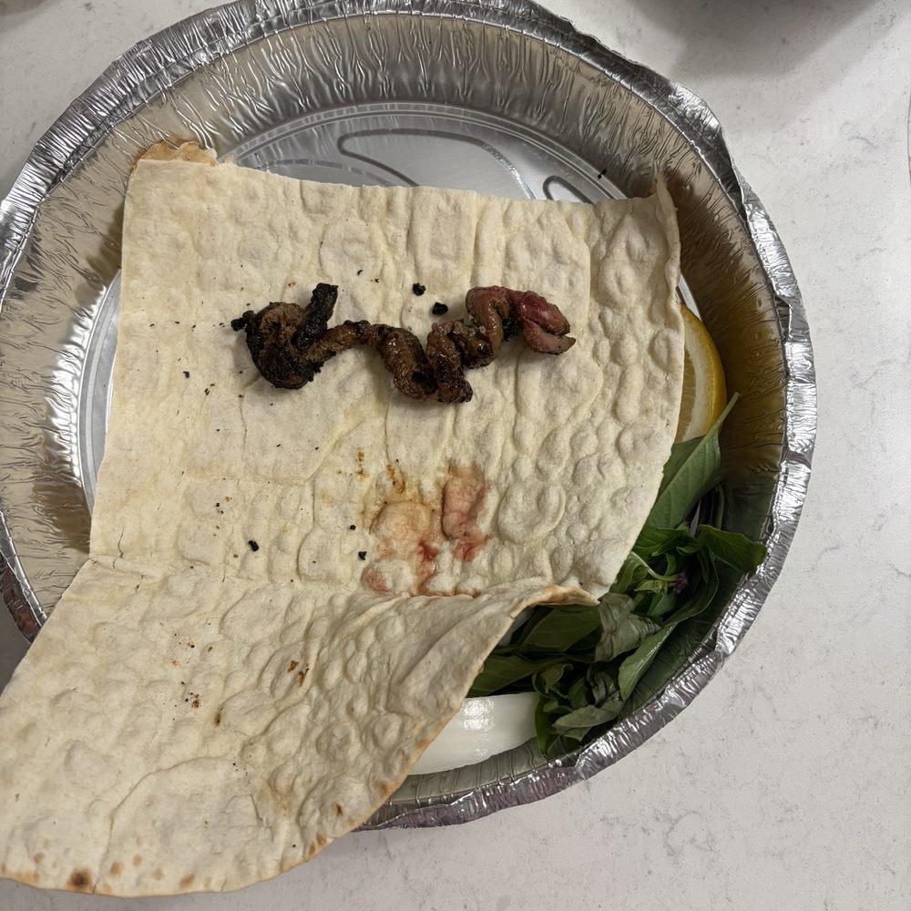 This was supposed to be one skewer of beef liver. This is a scam!