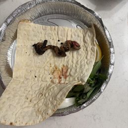 This was supposed to be one skewer of beef liver. This is a scam!