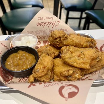 Pelicana Chicken - Original, extra crunchy, spicy wings with garlic-honey sauce - Chicken Shop Near Me - Rochester Hills, Michigan
