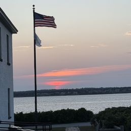 Old glory at sunset in August Old glory at sunset in August