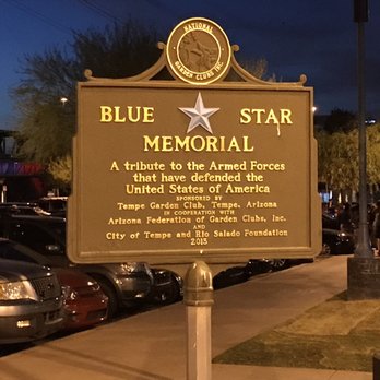Tempe Town Lake - Blue Star Memorial sign. - Lakes Near Me - Tempe, Arizona Tempe Town Lake - Blue Star Memorial sign. - Lakes Near Me - Tempe, Arizona