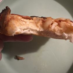 Domino's Pizza - Hand made deep dish pepperoni pizza with EXTRA SAUCE and extra mushrooms.