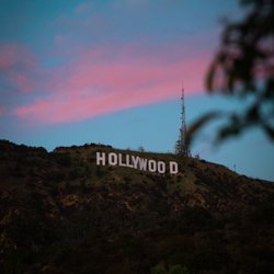 Lake Hollywood Park - Hollywood sign after the sunset