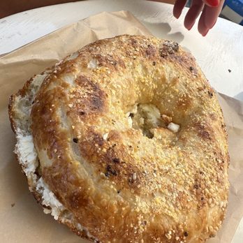 Courage Bagels - Outside/Crust of Plain Bagel - Bagels Near Me - Los Angeles, California