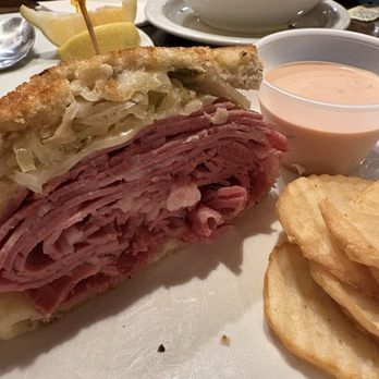 Sherman's Deli & Bakery - Cornbeef ruben with sauerkraut (don't forget to munch on the pickles they bring out first) - Bakeries Near Me - Palm Desert, California Sherman's Deli & Bakery - Cornbeef ruben with sauerkraut (don't forget to munch on the pickles they bring out first) - Bakeries Near Me - Palm Desert, California