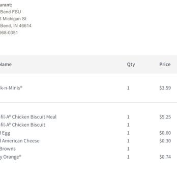 Chick-fil-A - Fast Food Near Me - South Bend, Indiana