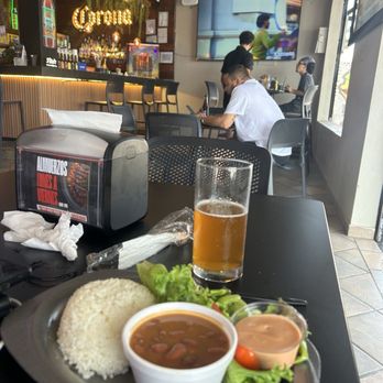 Donde Te Dije - I went light with sides: arroz blanco, habichuelas (beans), and salad. - Seafood Near Me - Vega Baja, Puerto Rico Donde Te Dije - I went light with sides: arroz blanco, habichuelas (beans), and salad. - Seafood Near Me - Vega Baja, Puerto Rico