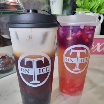 T ON ICE - No Effort Milk Tea ($4.50) and Summer Sunset ($4.99). I highly recommend it! 3/11/2023 - Bubble Tea Near Me - Santa Ana, California T ON ICE - No Effort Milk Tea ($4.50) and Summer Sunset ($4.99). I highly recommend it! 3/11/2023 - Bubble Tea Near Me - Santa Ana, California