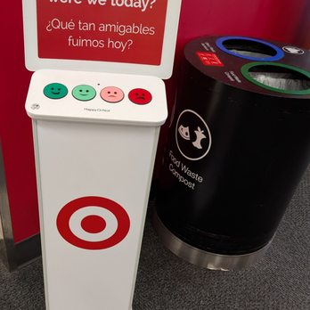 Target - Podium measuring customer satisfaction. I'm afraid of what would happen if I hit that red button lol - Department Stores Near Me - Norwalk, California