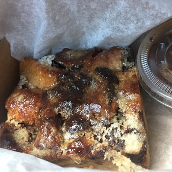 JW Pastry - Chocolate chunk bread pudding with a side of chocolate ganache - Bakeries Near Me - Davie, Florida
