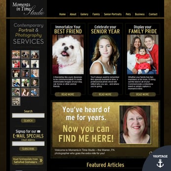 Vantage Advertising, LLC - Moments in Time Studio WordPress Website - Web Design Near Me Vantage Advertising, LLC - Moments in Time Studio WordPress Website - Web Design Near Me