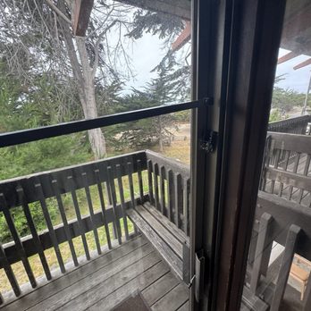 Asilomar Conference Grounds - Weird bar lock used instead of fixing actual lock on sliding door - Hotels Near Me - Pacific Grove, California Asilomar Conference Grounds - Weird bar lock used instead of fixing actual lock on sliding door - Hotels Near Me - Pacific Grove, California