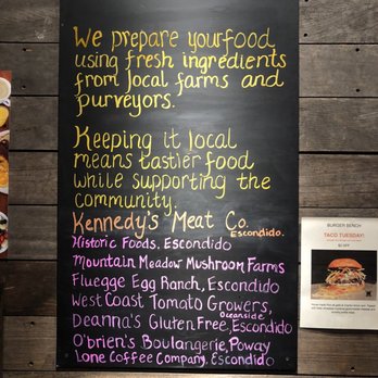Burger Bench - Local and fresh - American Near Me - Escondido, California